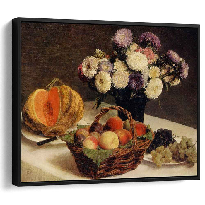 Flowers and Fruit, a Melon by Henri Fantin-Latour