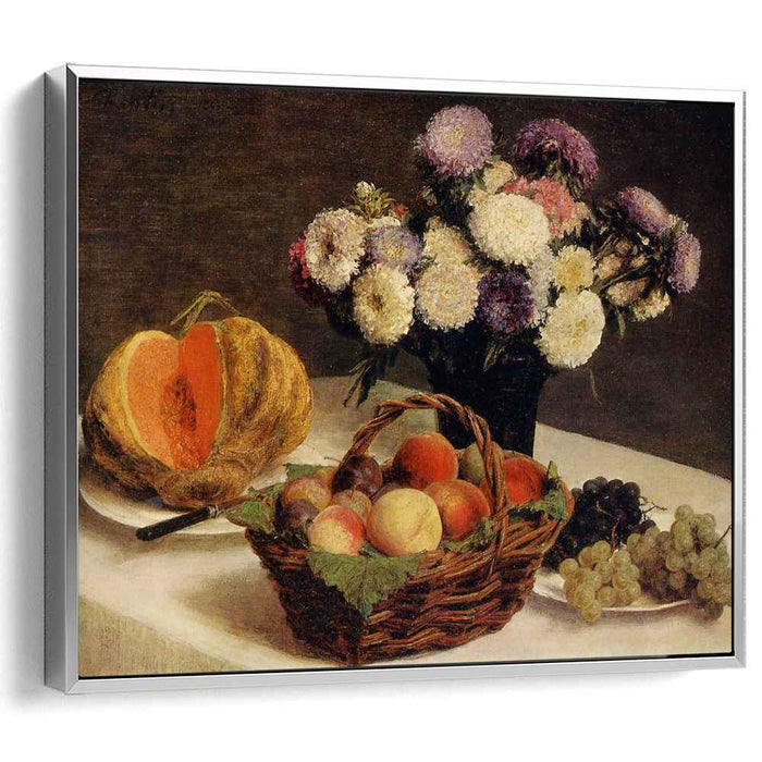 Flowers and Fruit, a Melon by Henri Fantin-Latour