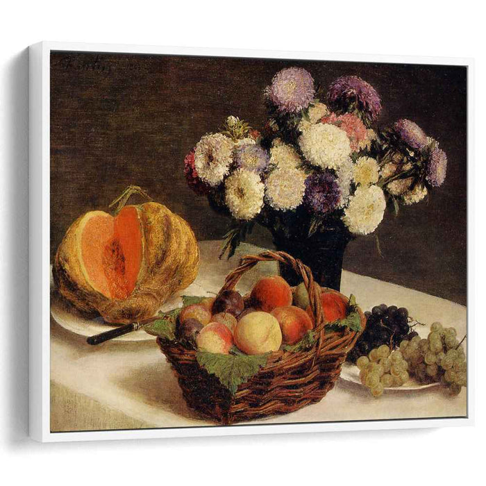 Flowers and Fruit, a Melon by Henri Fantin-Latour