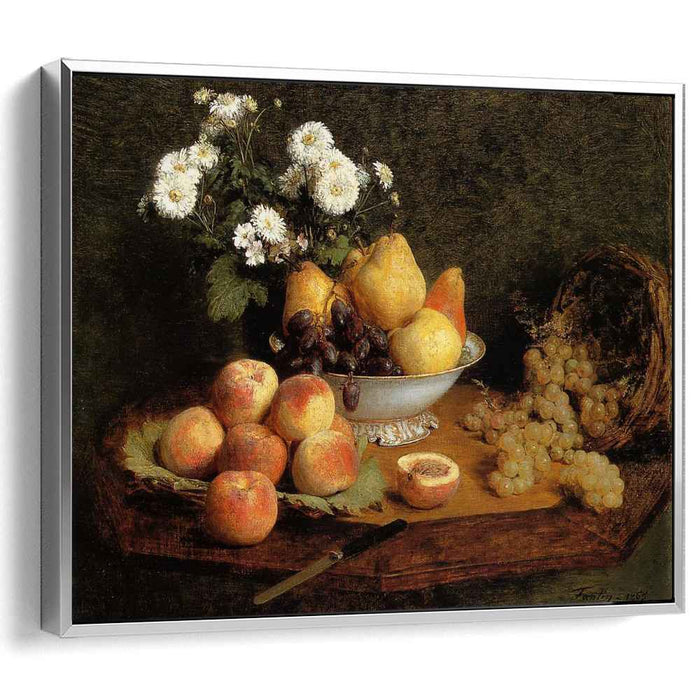 Flowers and Fruit on a Table (1865) by Henri Fantin-Latour