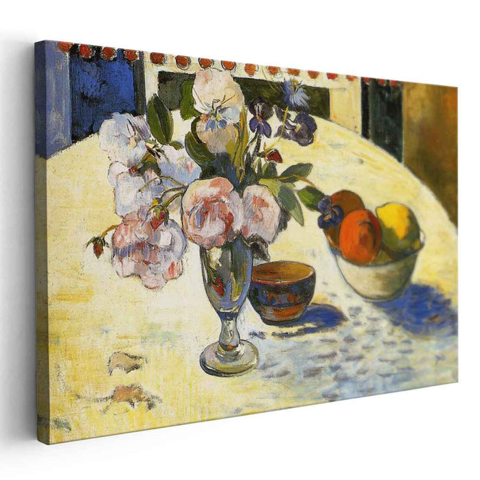 Flowers in a fruit bowl (1894) by Paul Gauguin