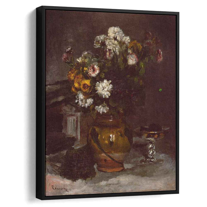 Flowers in a Vase and a Glass of Champagne by Pierre-Auguste Renoir