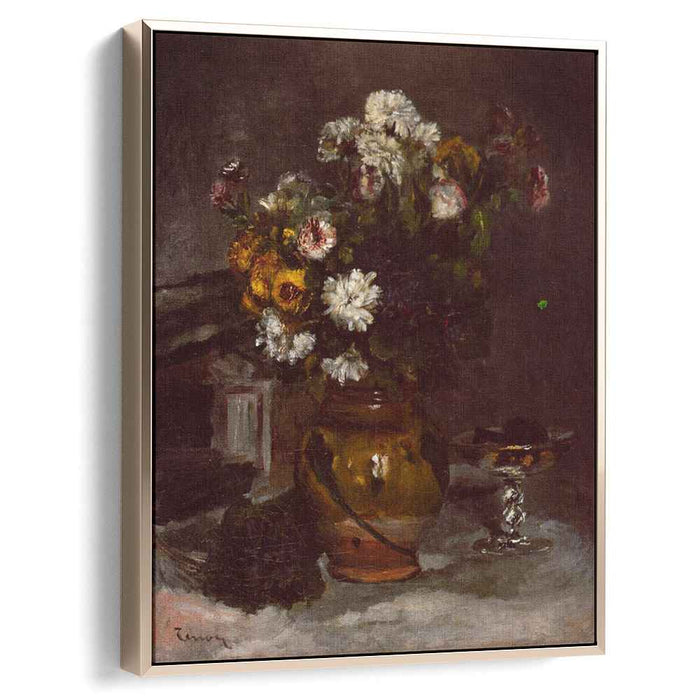 Flowers in a Vase and a Glass of Champagne by Pierre-Auguste Renoir