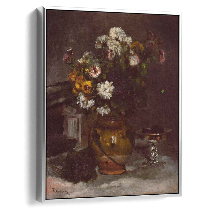 Flowers in a Vase and a Glass of Champagne by Pierre-Auguste Renoir