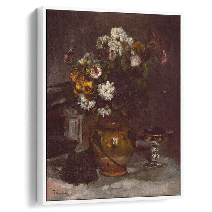 Flowers in a Vase and a Glass of Champagne by Pierre-Auguste Renoir