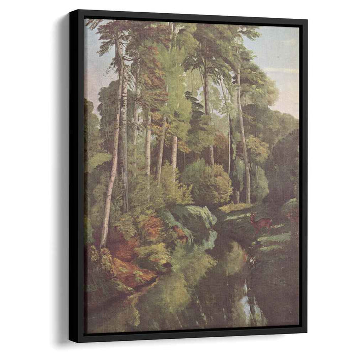 Forest Brook with Deer (1868) by Gustave Courbet