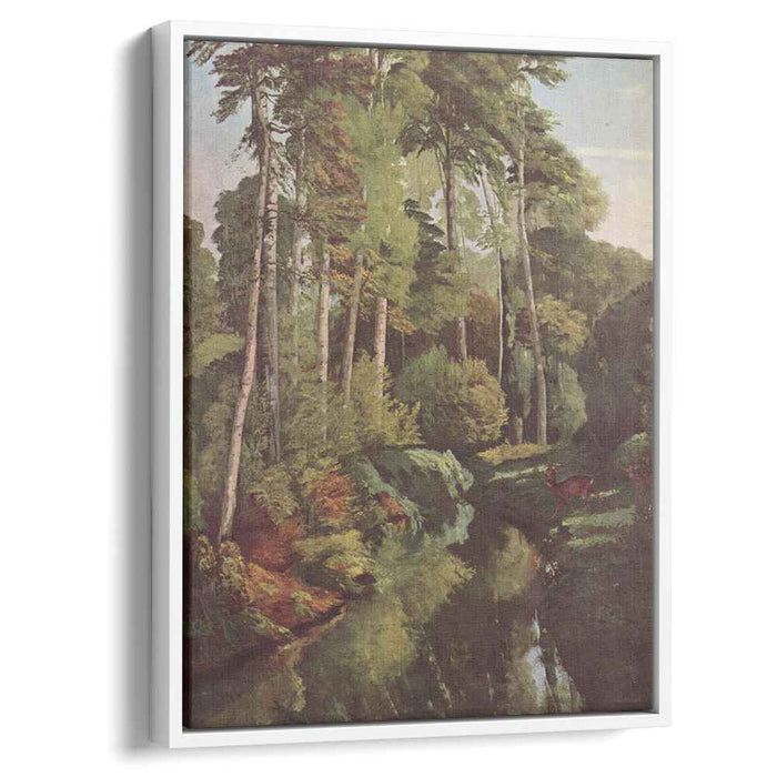 Forest Brook with Deer (1868) by Gustave Courbet