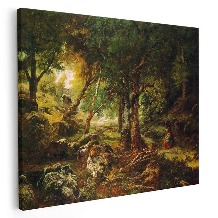 Forest landscape Sun (1850) by Theodore Rousseau