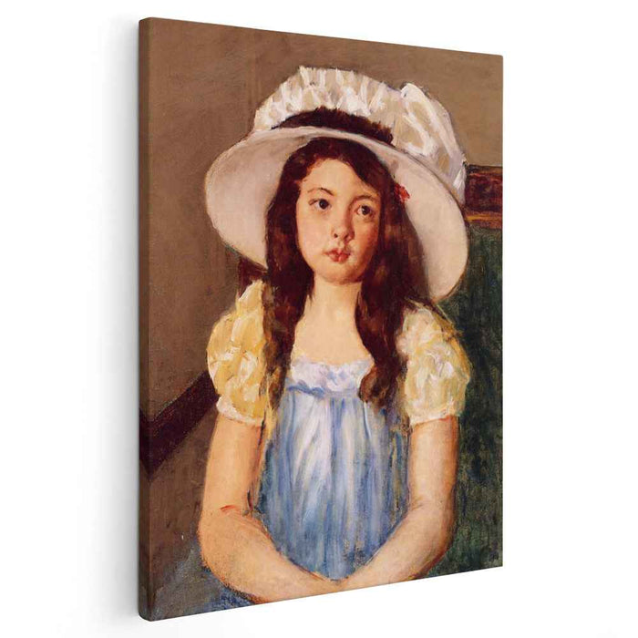 Francoise Wearing a Big White Hat (1908) by Mary Cassatt