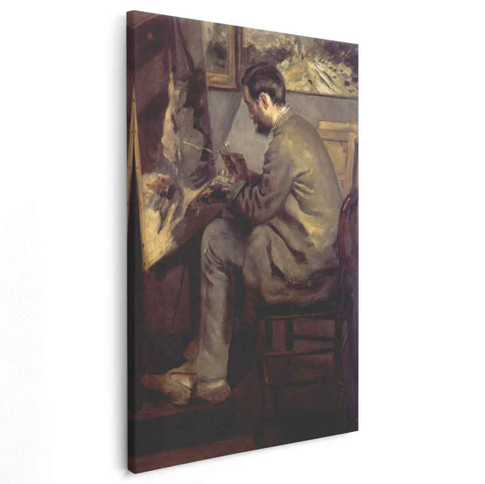 Frederic Bazille Painting The Heron (Frederic Bazille at his Easel) (1867) by Pierre-Auguste Renoir