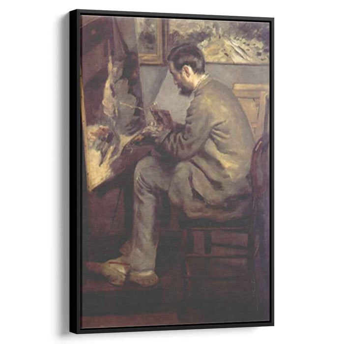 Frederic Bazille Painting The Heron (Frederic Bazille at his Easel) (1867) by Pierre-Auguste Renoir