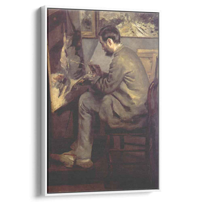 Frederic Bazille Painting The Heron (Frederic Bazille at his Easel) (1867) by Pierre-Auguste Renoir
