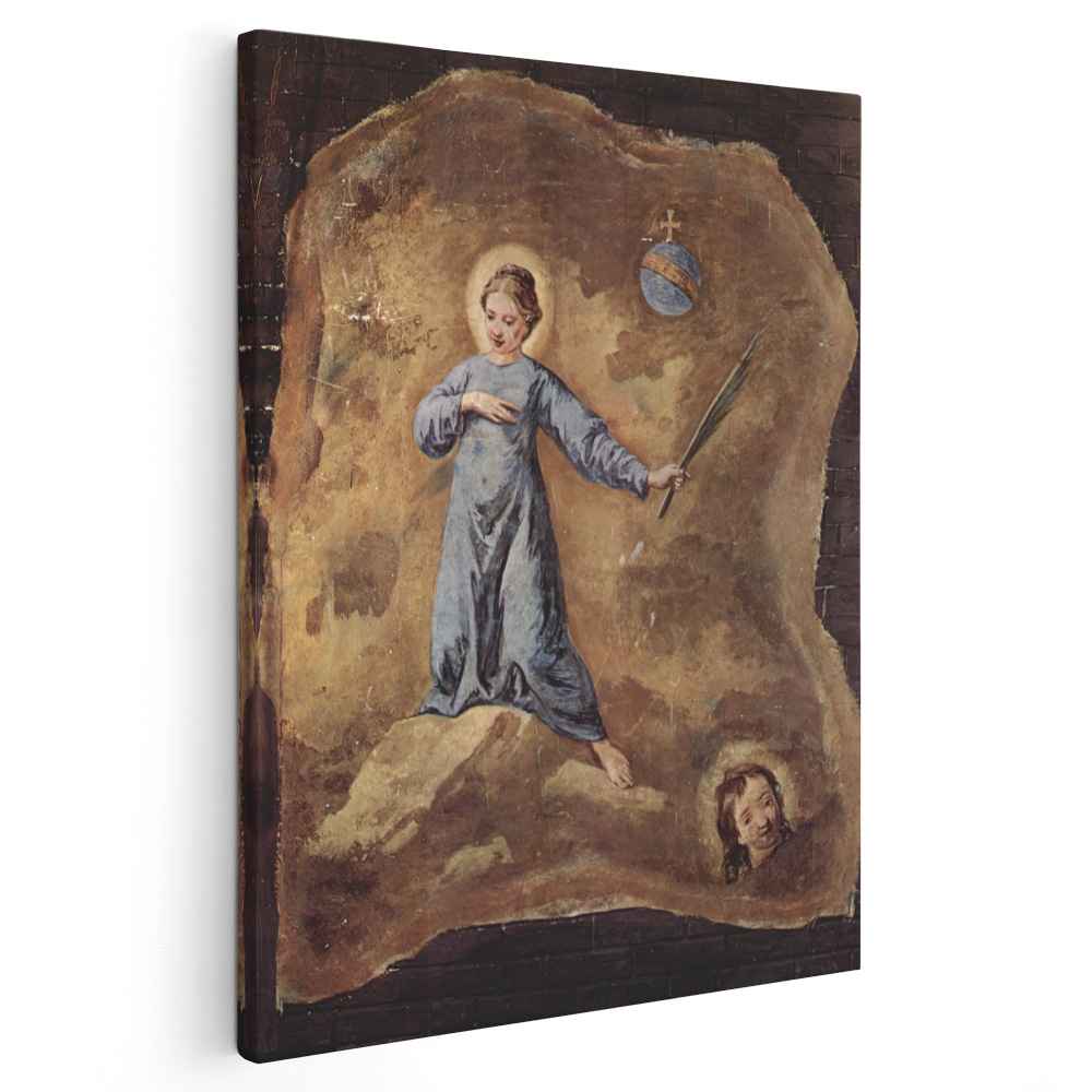 Fresco in San Pantalon in Venice, Scene: Holy Martyr, fragment by