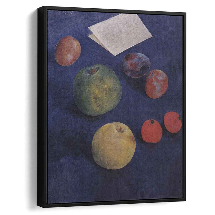 Fruit on a blue tablecloth (1921) by Kuzma Petrov-Vodkin