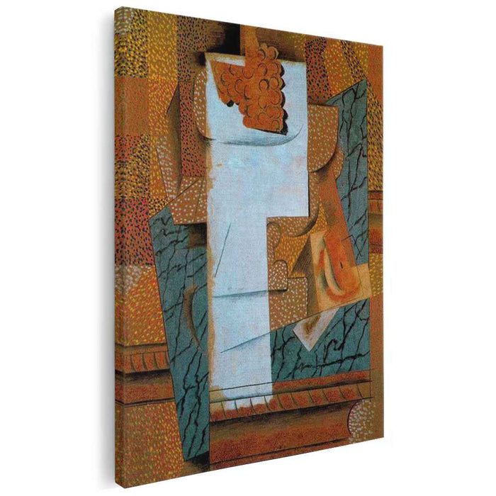 Fruit vase and bunch of grapes (1914) by Pablo Picasso