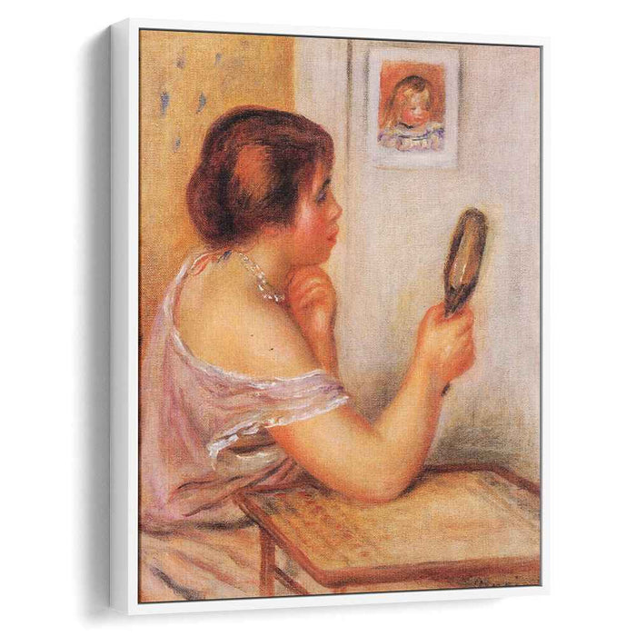 Gabrielle Holding a Mirror with a Portrait of Coco (1905) by Pierre-Auguste Renoir