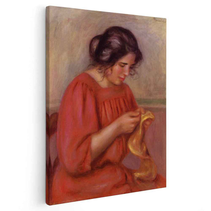 Gabrielle Mending (1908) by Pierre-Auguste Renoir