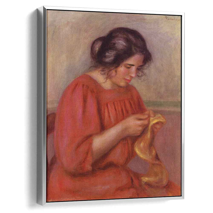 Gabrielle Mending (1908) by Pierre-Auguste Renoir
