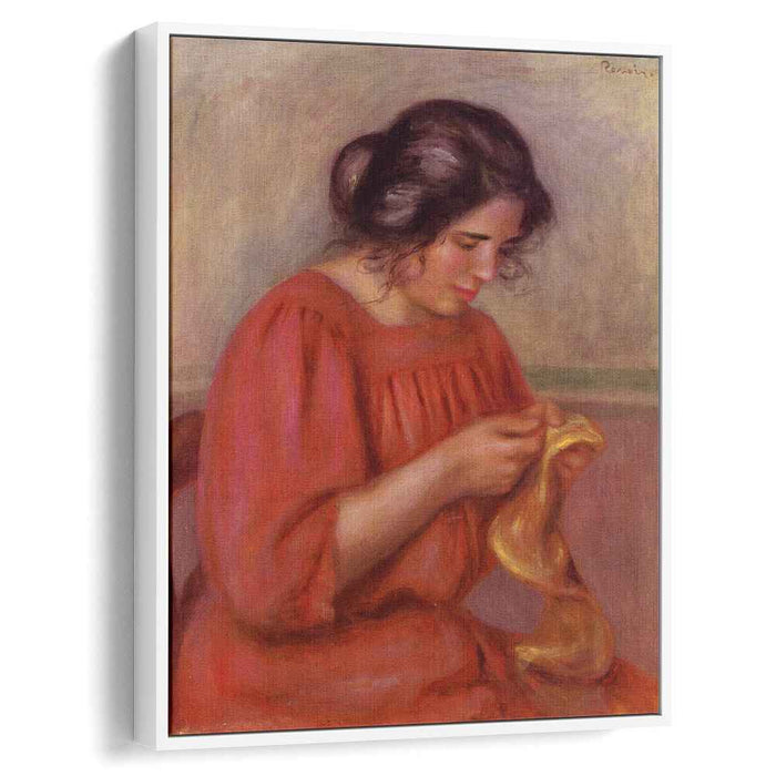 Gabrielle Mending (1908) by Pierre-Auguste Renoir