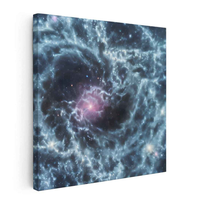 Galactic Whirls: Abstract Nebula Cosmic Canvas Art Print