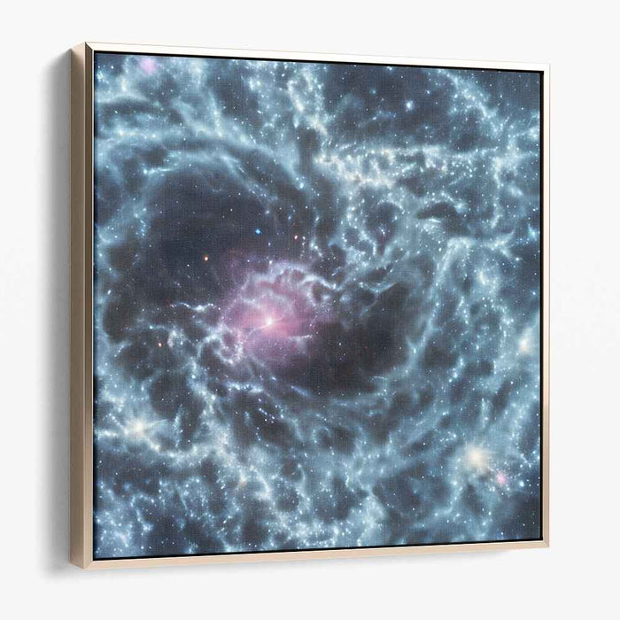 Galactic Whirls: Abstract Nebula Cosmic Canvas Art Print