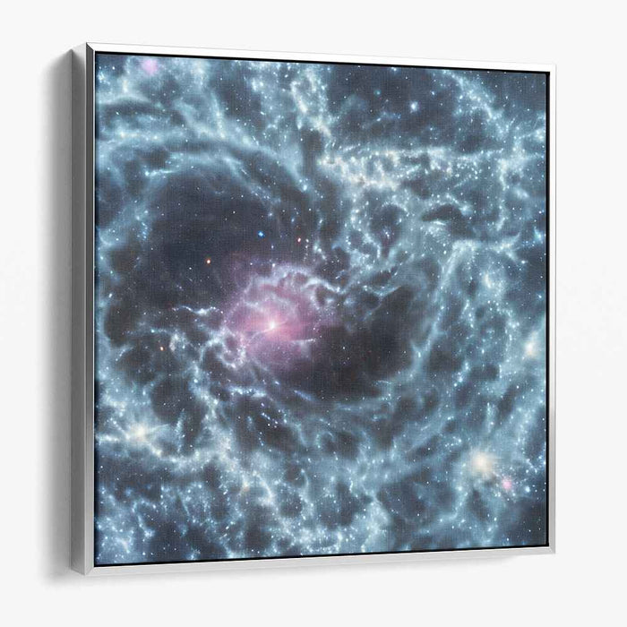 Galactic Whirls: Abstract Nebula Cosmic Canvas Art Print