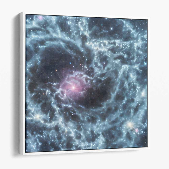Galactic Whirls: Abstract Nebula Cosmic Canvas Art Print