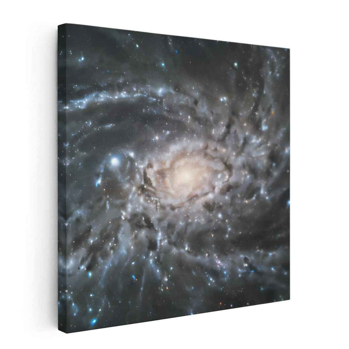 Galactic Whirlpool Tango: A Spiraling Cosmic Canvas Art Print