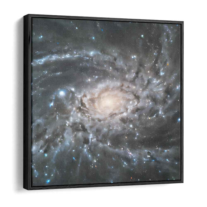 Galactic Whirlpool Tango: A Spiraling Cosmic Canvas Art Print