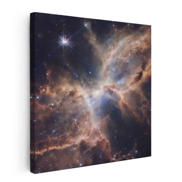 Celestial Illusion: Hyper-Realistic Nebula Canvas Art Print