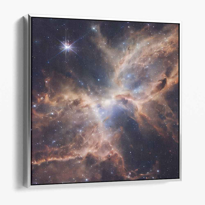 Celestial Illusion: Hyper-Realistic Nebula Canvas Art Print