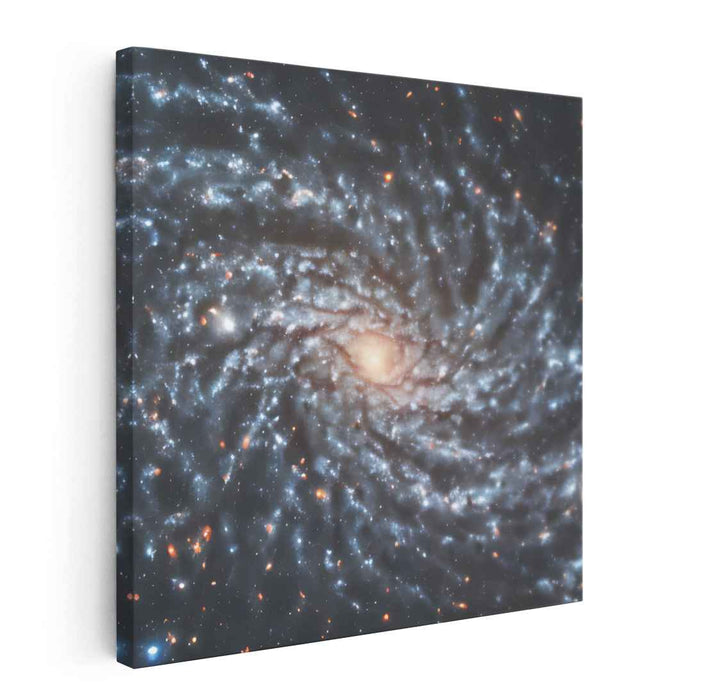 Cosmic Whirlpool Dreamscape: Spiral Galaxy in Deep Space Canvas Art Print