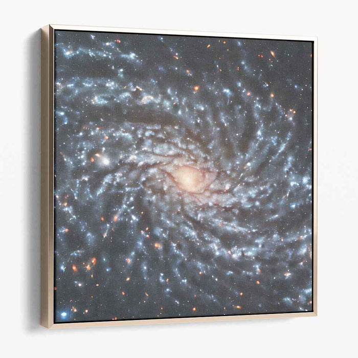 Cosmic Whirlpool Dreamscape: Spiral Galaxy in Deep Space Canvas Art Print