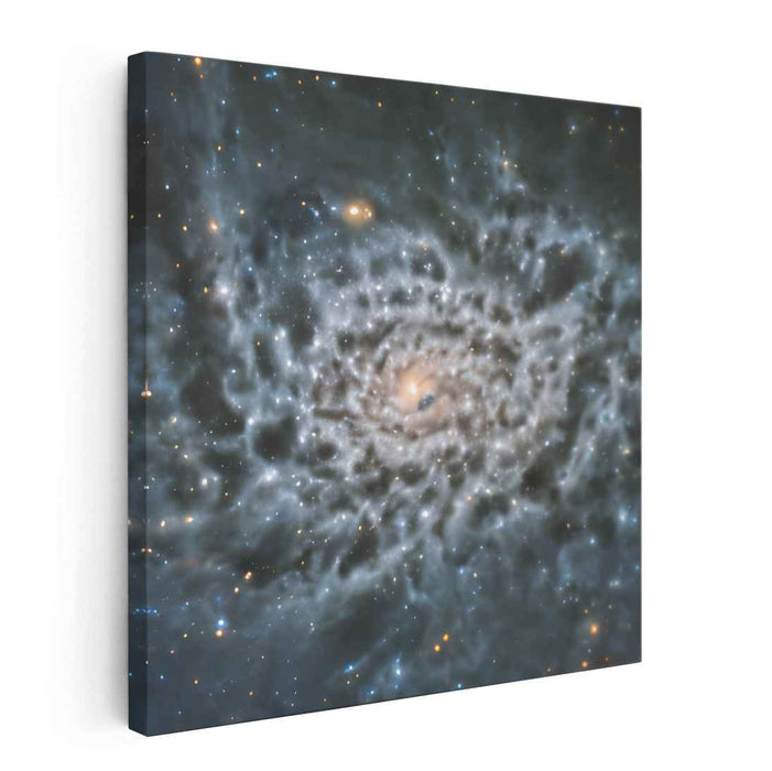 Galactic Whirlwind Symphony: Captivating Spiral Galaxy Canvas Art Print
