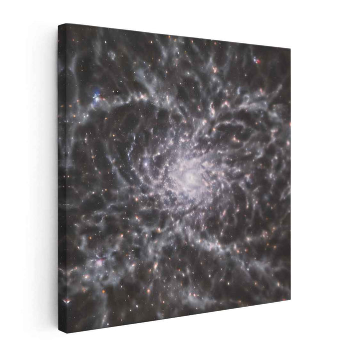 Cosmic Hug: Galactic Core and Starry Arms Canvas Art Print