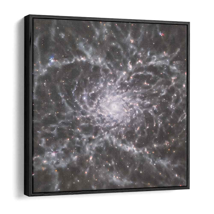 Cosmic Hug: Galactic Core and Starry Arms Canvas Art Print