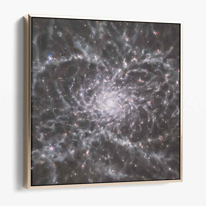 Cosmic Hug: Galactic Core and Starry Arms Canvas Art Print