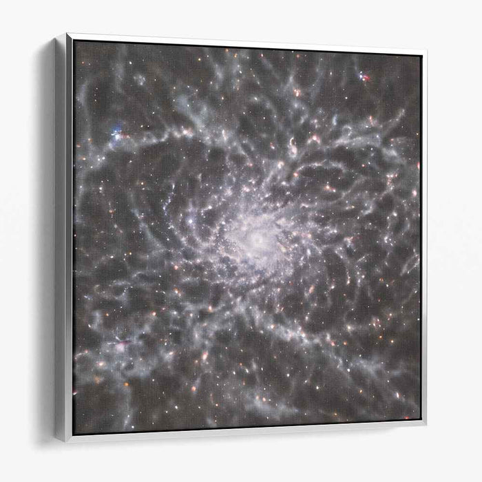 Cosmic Hug: Galactic Core and Starry Arms Canvas Art Print