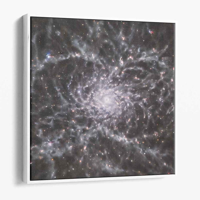 Cosmic Hug: Galactic Core and Starry Arms Canvas Art Print