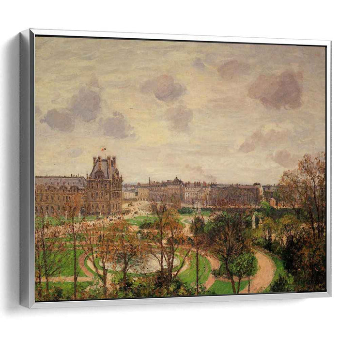 Garden of the Louvre Morning, Grey Weather by Camille Pissarro