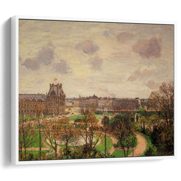 Garden of the Louvre Morning, Grey Weather by Camille Pissarro