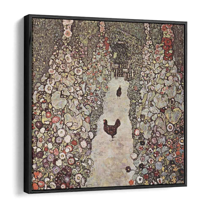 Garden with Roosters (1917) by Gustav Klimt