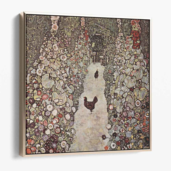 Garden with Roosters (1917) by Gustav Klimt
