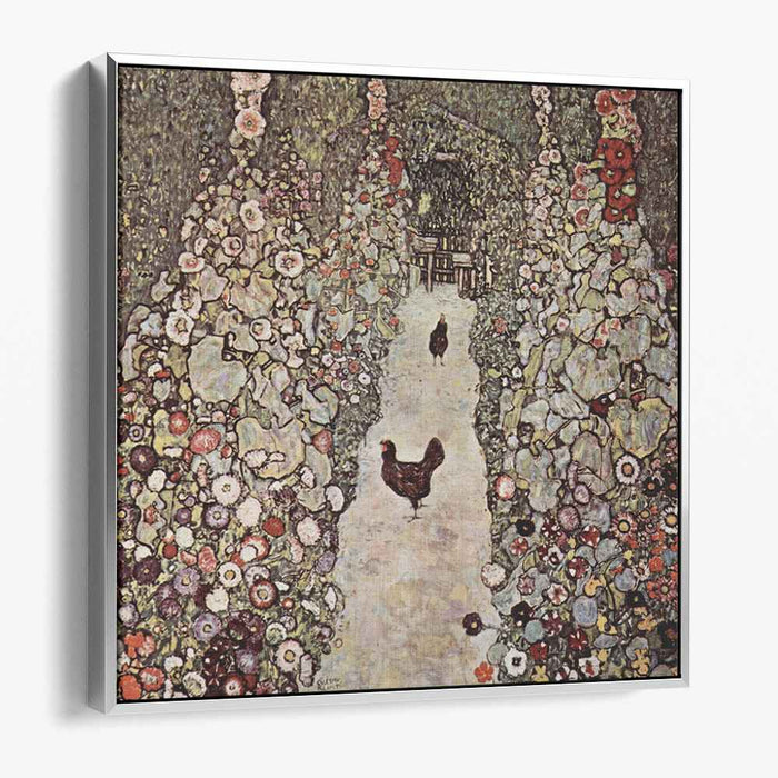Garden with Roosters (1917) by Gustav Klimt
