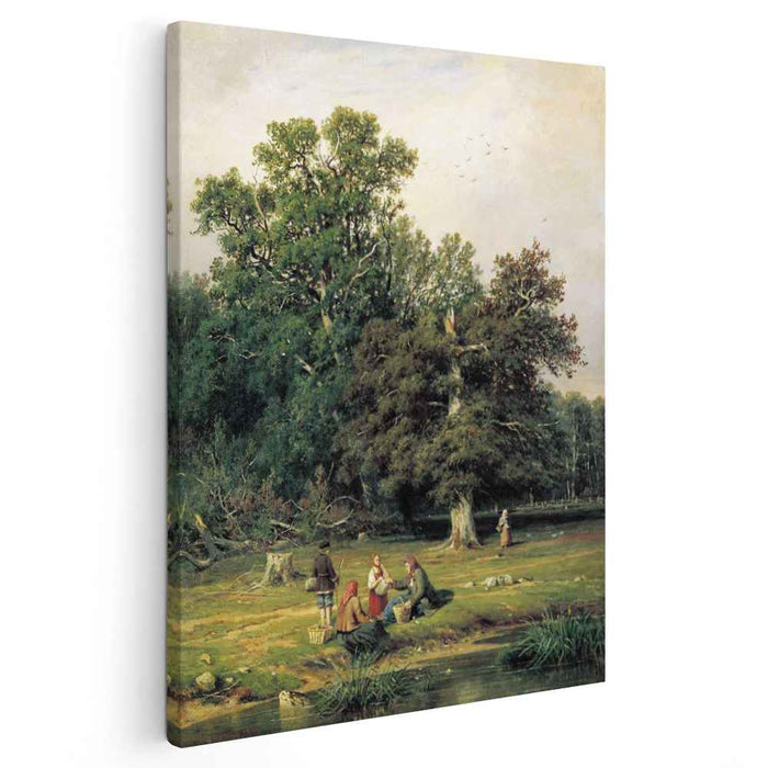 Gathering Mushrooms (1870) by Ivan Shishkin