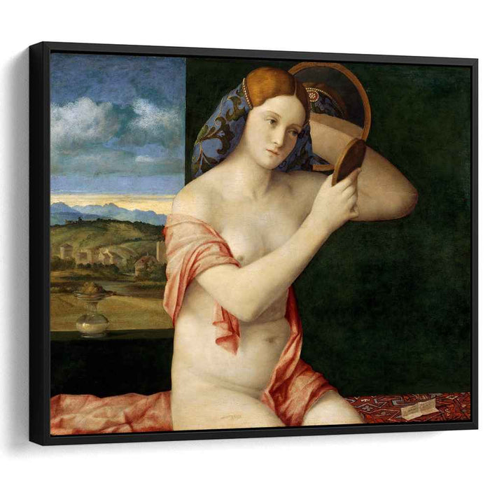Naked young woman in front of the mirror (1515) by Giovanni Bellini