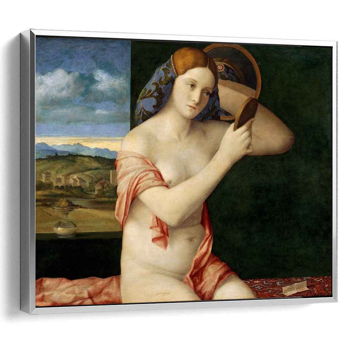 Naked young woman in front of the mirror (1515) by Giovanni Bellini