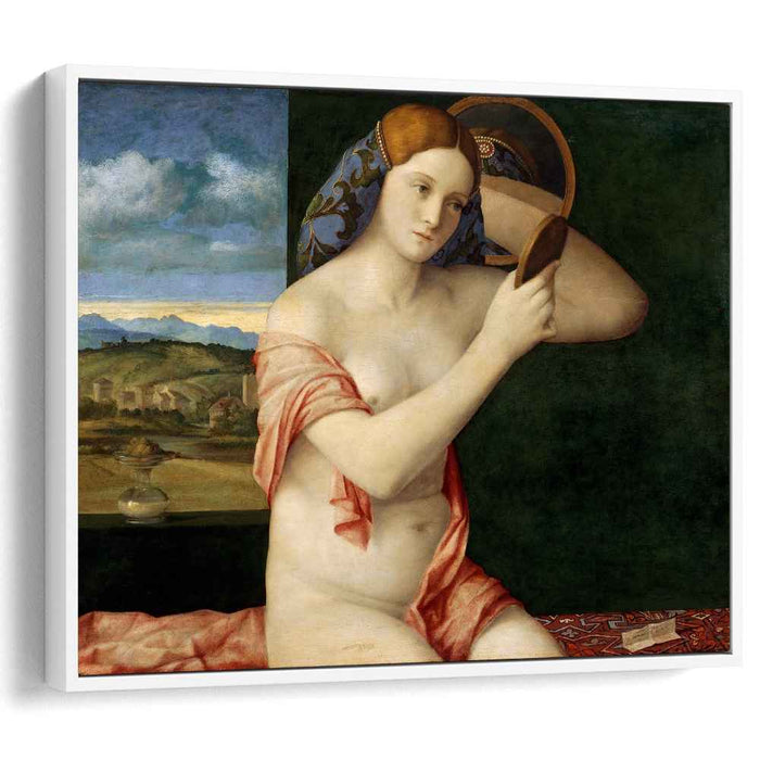 Naked young woman in front of the mirror (1515) by Giovanni Bellini