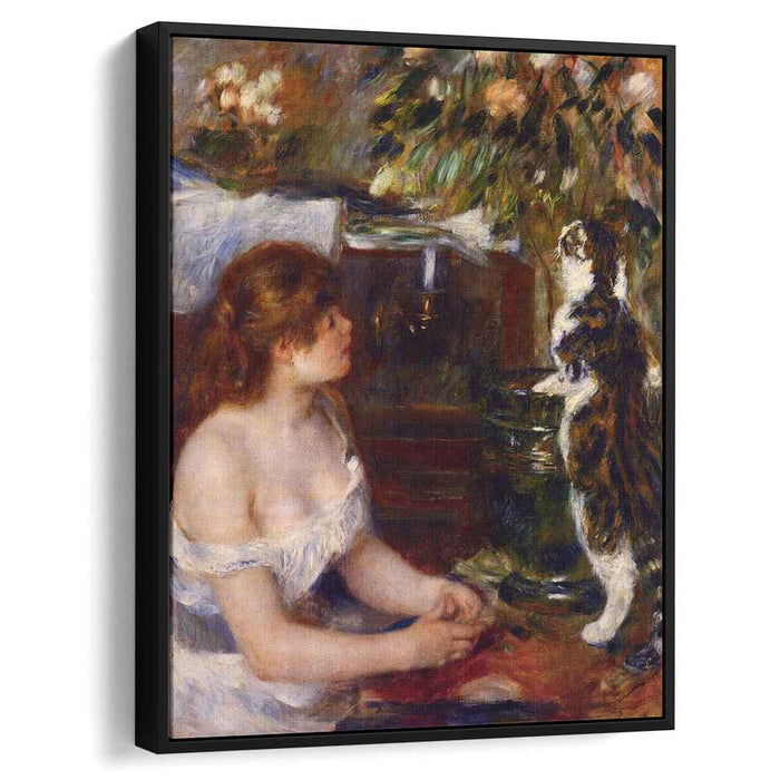 Girl and Cat (1882) by Pierre-Auguste Renoir