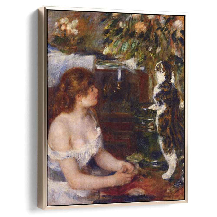 Girl and Cat (1882) by Pierre-Auguste Renoir